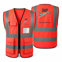 Thumbnail for Dassault Mirage IIIC aviation design on red high-visibility reflective vest