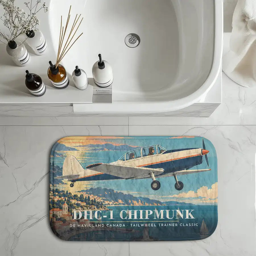de Havilland Canada DHC-1 Chipmunk - 3D - Bath Mat