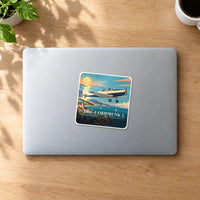 Thumbnail for de Havilland Canada DHC-1 Chipmunk - 3D + Name - Square Sticker - MacBook