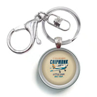 Thumbnail for de Havilland Canada DHC-1 Chipmunk - Cartoon - Circle Key Chain - Beige