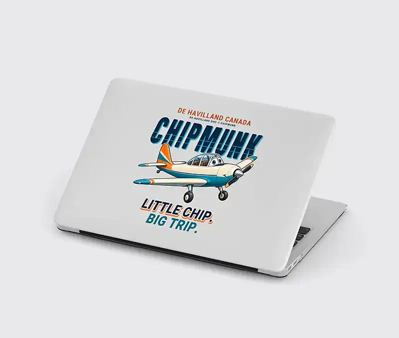 de Havilland Canada DHC-1 Chipmunk - Cartoon - MacBook Case - Light Gray