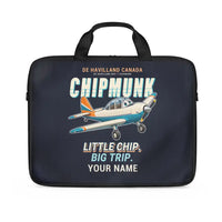 Thumbnail for de Havilland Canada DHC-1 Chipmunk - Cartoon + Name - Laptop Bag