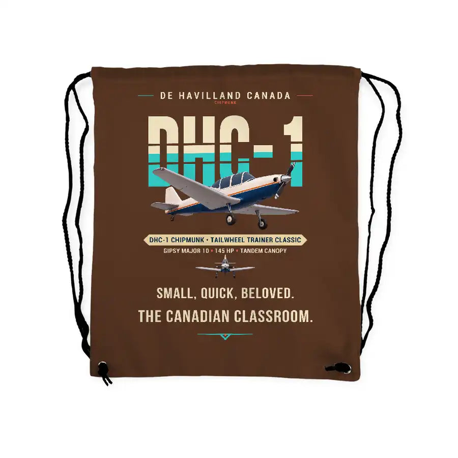 de Havilland Canada DHC-1 Chipmunk - Drawstring Bag - Original - Brown