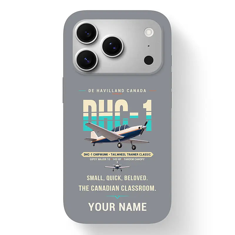 de Havilland Canada DHC-1 Chipmunk - Original + Name - MagSafe iPhone 17 Pro - Gray