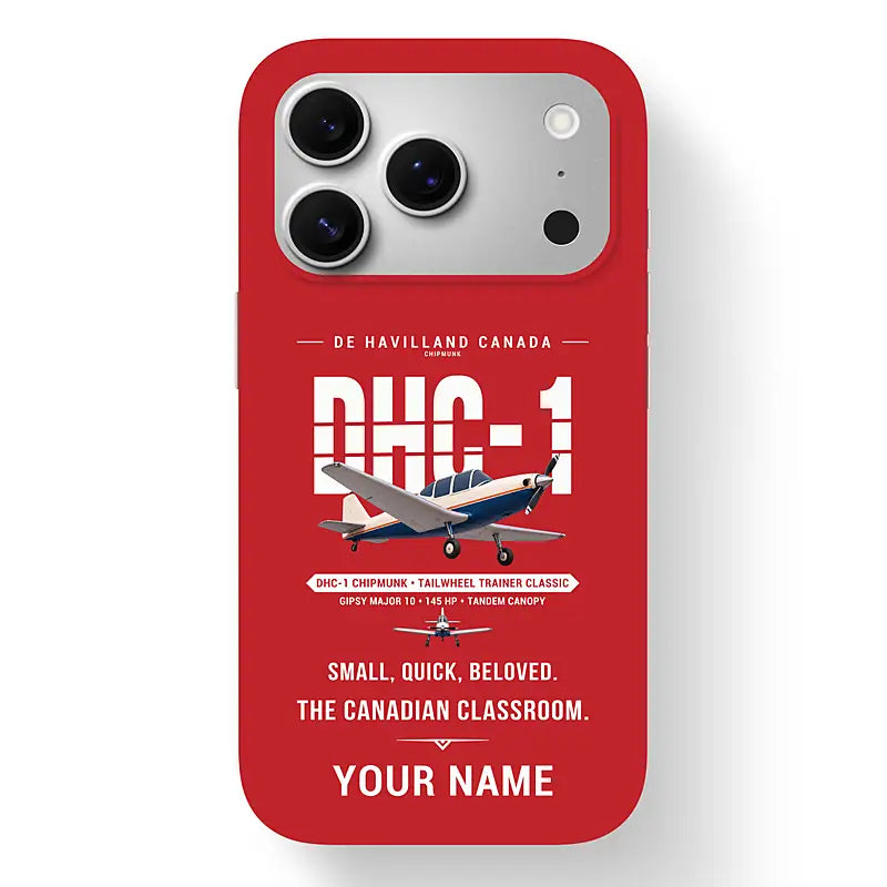 de Havilland Canada DHC-1 Chipmunk - Original + Name - MagSafe iPhone 17 Pro - Red