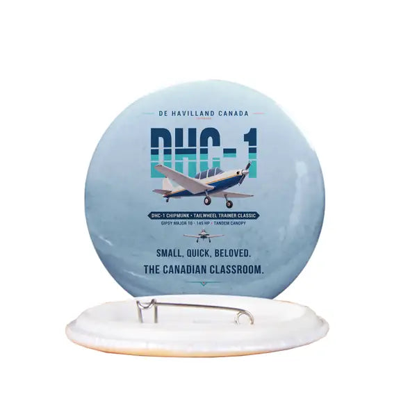 de Havilland Canada DHC-1 Chipmunk - Original - Pin - Light Blue