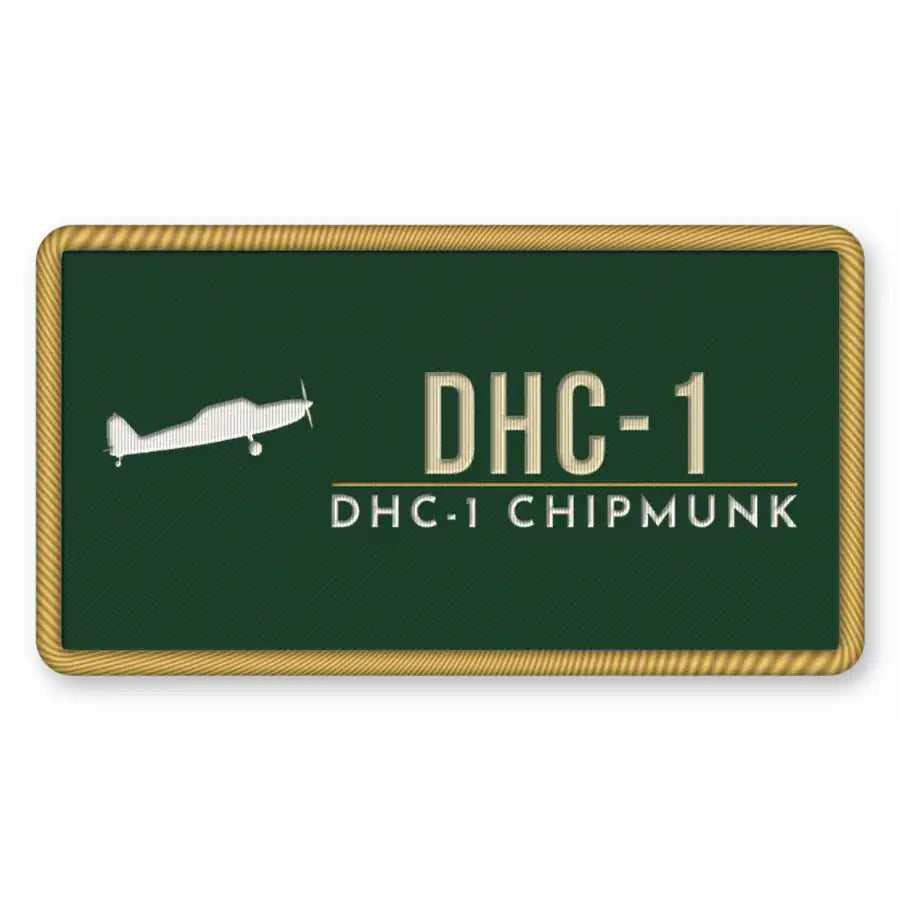 de Havilland Canada DHC-1 Chipmunk Patches - Rectangle - Forest Gold