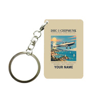 Thumbnail for de Havilland Canada DHC-1 Chipmunk - Poster + Name - Key Chain - Beige