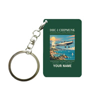 Thumbnail for de Havilland Canada DHC-1 Chipmunk - Poster + Name - Key Chain - Dark Green
