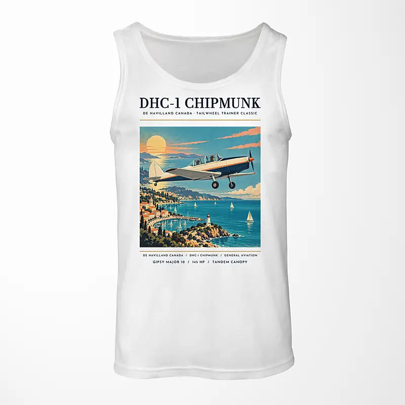 de Havilland Canada DHC-1 Chipmunk - Poster - Tank Top - White