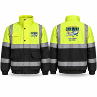 Thumbnail for de Havilland Canada DHC-1 Chipmunk Reflective Winter Jackets - Cartoon - Fluorescent Yellow & Navy