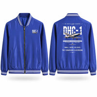 Thumbnail for de Havilland Canada DHC-1 Chipmunk Stylish Jackets - Baseball Collar - Original - Royal Blue