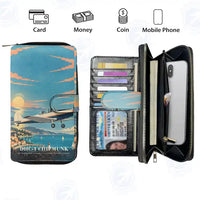 Thumbnail for de Havilland Canada DHC-1 Chipmunk Leather Wallets - Zip Long Wallet - 3D