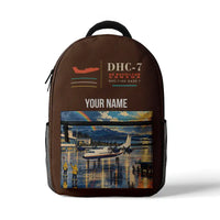 Thumbnail for de Havilland Canada DHC-7-102 Dash 7 - 3D Backpack - Brown + Name