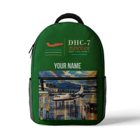 Thumbnail for de Havilland Canada DHC-7-102 Dash 7 - 3D Backpack - Green + Name