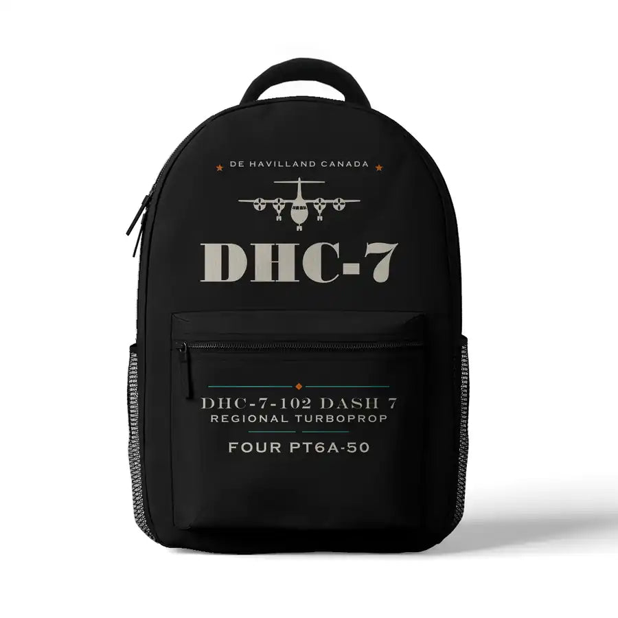 de Havilland Canada DHC-7-102 Dash 7 - 3D Backpack - Heritage - Black