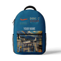 Thumbnail for de Havilland Canada DHC-7-102 Dash 7 - 3D Backpack - Light Blue + Name