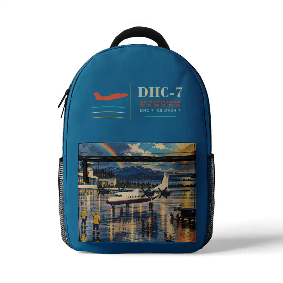de Havilland Canada DHC-7-102 Dash 7 - 3D Backpack - Light Blue