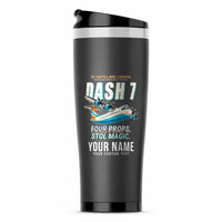 Thumbnail for de Havilland Canada DHC-7-102 Dash 7 - Cartoon + Name - Stainless Steel (No Holder) - Gray