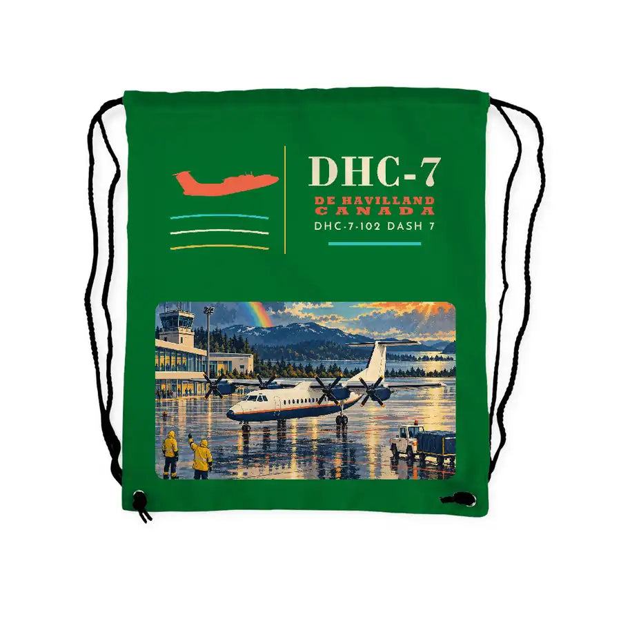de Havilland Canada DHC-7-102 Dash 7 - Drawstring Bag - Classic - Green