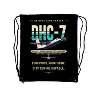 Thumbnail for de Havilland Canada DHC-7-102 Dash 7 - Drawstring Bag - Original - Black