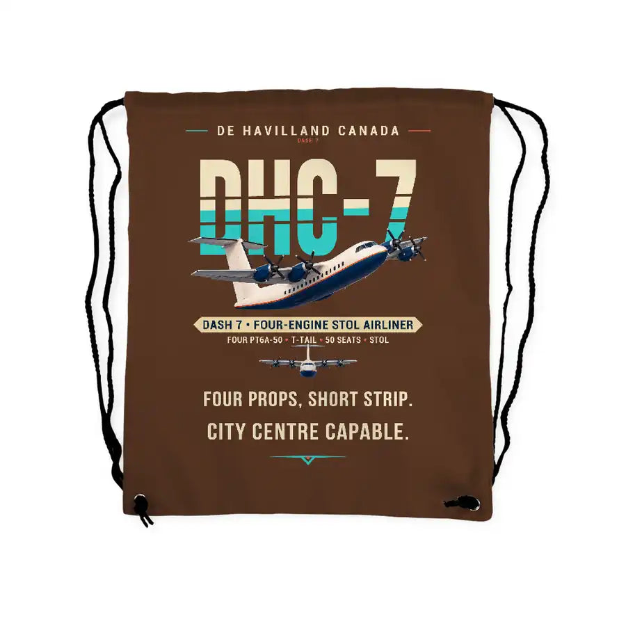 de Havilland Canada DHC-7-102 Dash 7 - Drawstring Bag - Original - Brown