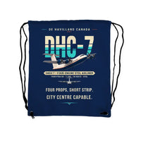 Thumbnail for de Havilland Canada DHC-7-102 Dash 7 - Drawstring Bag - Original - Dark Blue