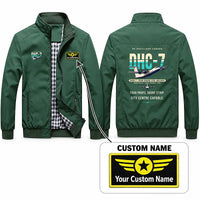 Thumbnail for de Havilland Canada DHC-7-102 Dash 7 Stylish Jackets - Stand Collar - Original + Name - Green