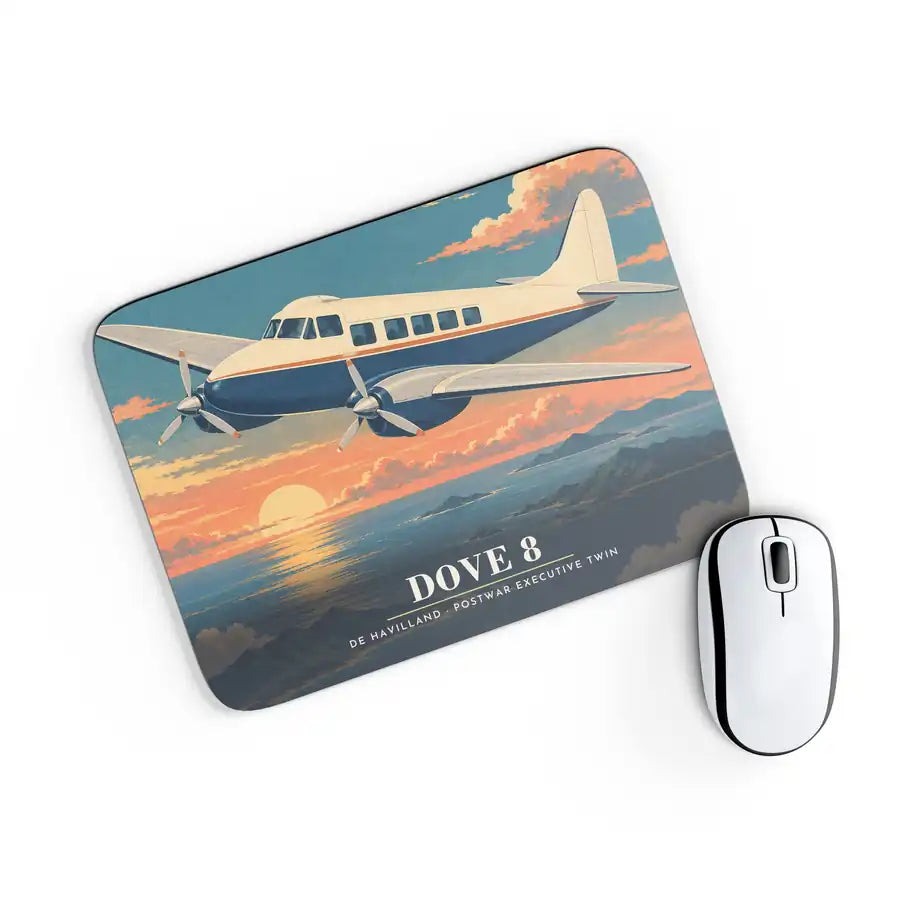 de Havilland DH.104 Dove 8 - 3D - Mouse Pad - Full Print