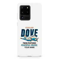 Thumbnail for de Havilland DH.104 Dove 8 - Cartoon + Name - Samsung Case - White