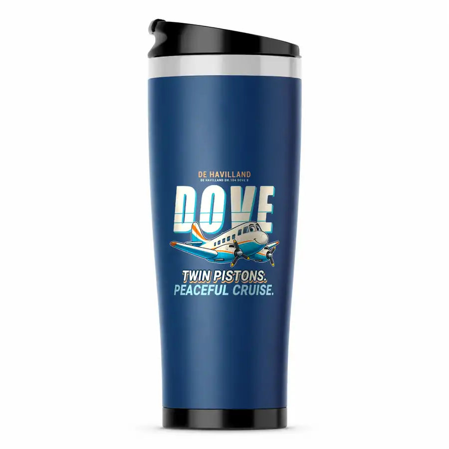 de Havilland DH.104 Dove 8 - Cartoon - Stainless Steel (No Holder) - Blue