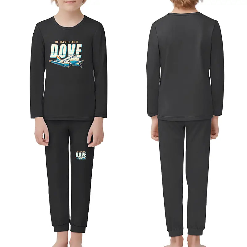 de Havilland DH.104 Dove 8 - Children Pajamas - Cartoon Chest - Black