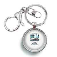 Thumbnail for de Havilland DH.104 Dove 8 - Original - Circle Key Chain - White