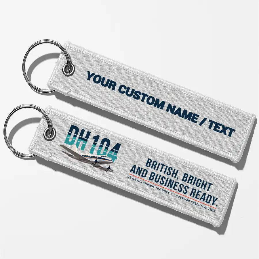 de Havilland DH.104 Dove 8 Aviator Key Chains - White - Original - Personalized