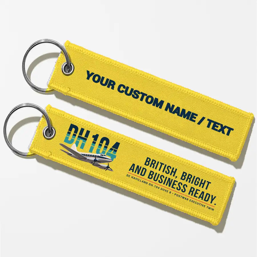 de Havilland DH.104 Dove 8 Aviator Key Chains - Yellow - Original - Personalized