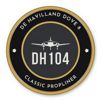 Thumbnail for de Havilland DH.104 Dove 8 Patches - Circle - Black Gold