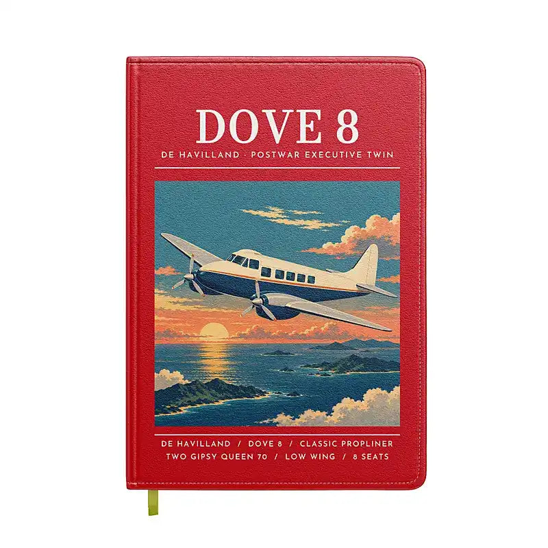 de Havilland DH.104 Dove 8 - Poster - Notebook - Red