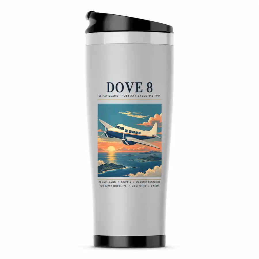 de Havilland DH.104 Dove 8 - Poster - Stainless Steel (No Holder) - Light Gray