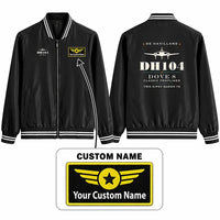Thumbnail for de Havilland DH.104 Dove 8 Stylish Jackets - Baseball Collar - Heritage + Name - Black
