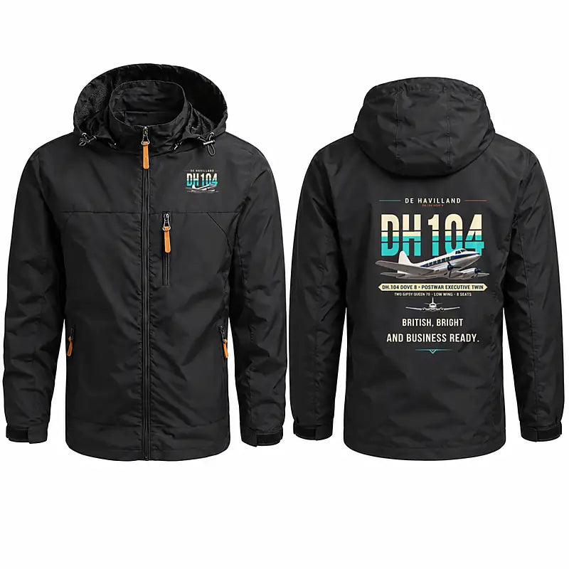 de Havilland DH.104 Dove 8 Stylish Jackets - Hooded Windbreaker - Original - Black
