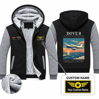 Thumbnail for de Havilland DH.104 Dove 8 Zipped Sweatshirts - Poster + Name - Black & Gray