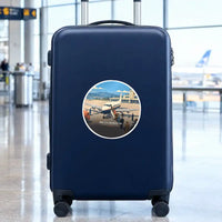 Thumbnail for de Havilland DH.114 Heron 2D - 3D + Name - Circle Sticker - Suitcase