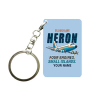 Thumbnail for de Havilland DH.114 Heron 2D - Cartoon + Name - Key Chain - Light Blue