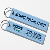 Thumbnail for de Havilland DH.114 Heron 2D Aviator Key Chains - Light Blue - Cartoon - Remove Before Flight