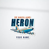 Thumbnail for de Havilland DH.114 Heron 2D - Cartoon Die-Cut + Name - Die-Cut - White Car