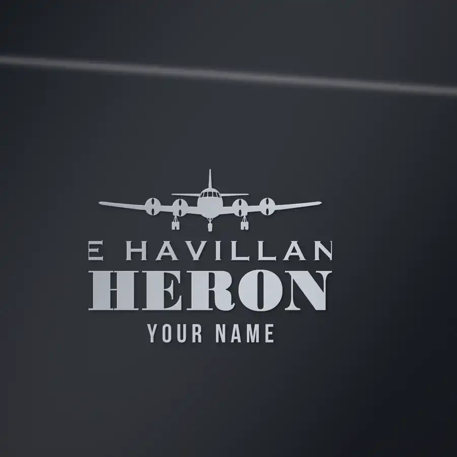 de Havilland DH.114 Heron 2D - Heritage Die-Cut - Silver + Name - Die-Cut - Close-up