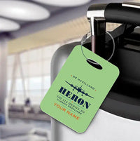 Thumbnail for de Havilland DH.114 Heron 2D - Heritage + Name - Luggage Tag - Light Green