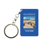 Thumbnail for de Havilland DH.114 Heron 2D - Poster + Name - Key Chain - Blue