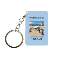 Thumbnail for de Havilland DH.114 Heron 2D - Poster + Name - Key Chain - Light Blue