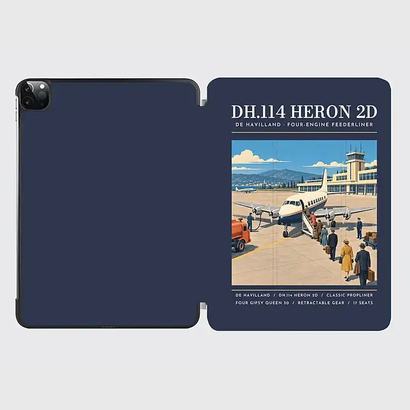 de Havilland DH.114 Heron 2D - Poster - iPad Case - Navy Blue